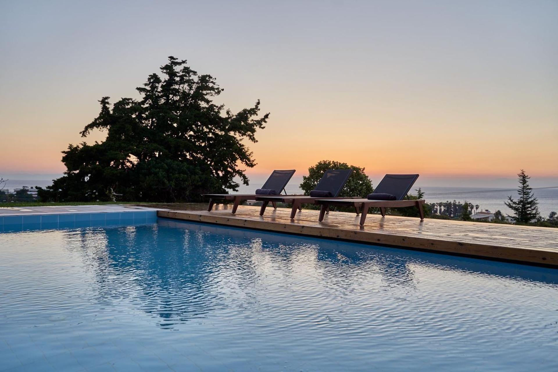 Luxury Rhodes Anissa Sea View Private Swimming Pool 4 Bedrooms Kalithea Koskinou (Rhodes)